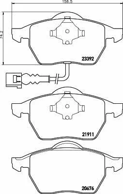 Тормозные колодки AUDI/SEAT/SKODA/VW A3/Leon/Octavia/Bora/Golf "F "96-10 TEXTAR T2339201 (фото 1)