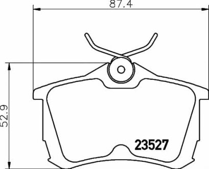 Тормозные колодки задние дисковые TEXTAR T2352701