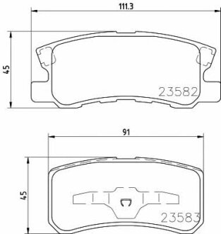 Тормозные колодки задние дисковые TEXTAR T2358202