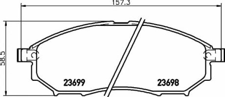 Тормозные колодки INFINITI/NISSAN/RENAULT QX50/Murano/Pathfinder/Koleos "F "99>> TEXTAR T2369801
