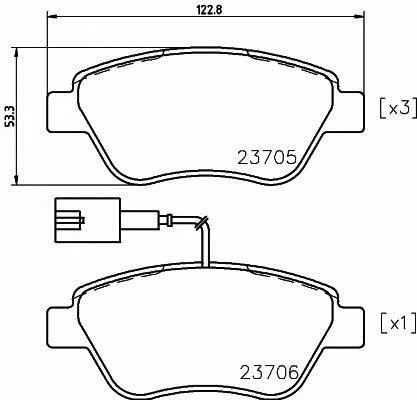 Тормозные колодки передние дисковые TEXTAR T2370502 (фото 1)