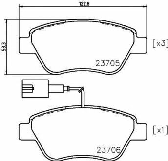 Тормозные колодки передние дисковые TEXTAR T2370502
