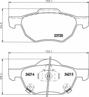 Тормозные колодки передние дисковые TEXTAR T2372001