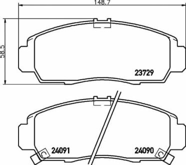 Тормозные колодки HONDA Accord/Civic "F "95>> TEXTAR T2372901