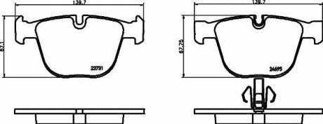 Тормозные колодки передние дисковые TEXTAR T2373101