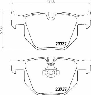 Тормозные колодки задние дисковые TEXTAR T2373201