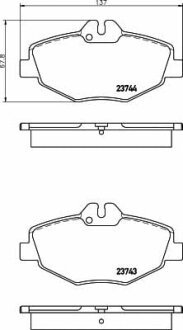 Тормозные колодки передние дисковые TEXTAR T2374303