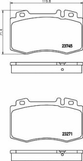Тормозные колодки MERCEDES C(W203)/E(W211)/SLK(R171) "F "98-12 TEXTAR T2374502