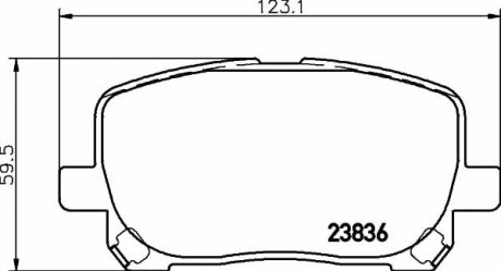 Тормозные колодки TOYOTA Avensis/Corolla/Matrix "F "01-14 TEXTAR T2383601