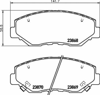 Тормозные колодки передние дисковые TEXTAR T2386801
