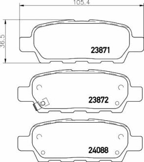 Тормозные колодки передние дисковые TEXTAR T2387101
