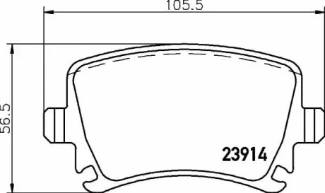 Тормозные колодки задние дисковые TEXTAR T2391402