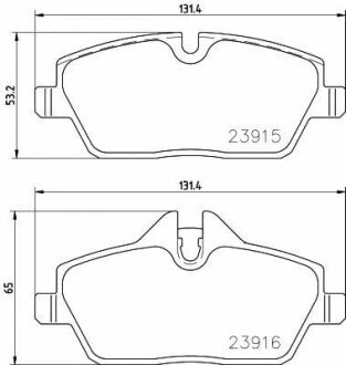 Тормозные колодки BMW i3(I01) "F "13>> TEXTAR T2391508