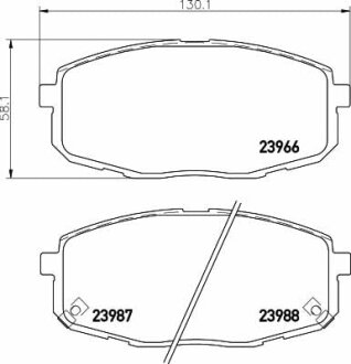 Тормозные колодки HYUNDAI/KIA i30/Carens/Ceed "F "02>> TEXTAR T2396601