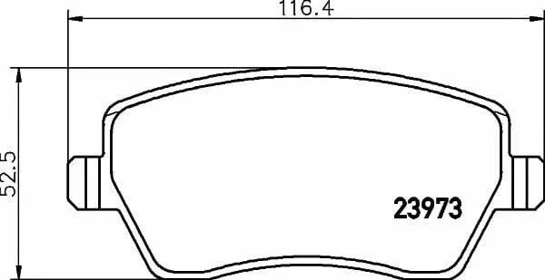 Тормозные колодки LADA/MERCEDES/NISSAN/RENAULT Vesta/Citan/NP200/Logan/Zoe "F "02>> TEXTAR T2397301 (фото 1)