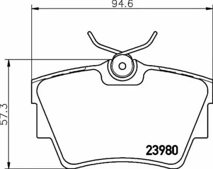 Тормозные колодки задние дисковые TEXTAR T2398001
