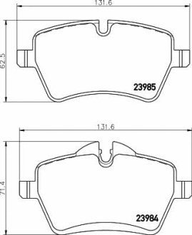Тормозные колодки передние дисковые TEXTAR T2398404