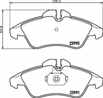 Тормозные колодки MERCEDES/VW Sprinter/Vito/LT "F "95>> TEXTAR T2399002