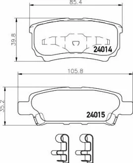 Тормозные колодки задние дисковые TEXTAR T2401401