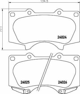 Тормозные колодки передние дисковые TEXTAR T2402401