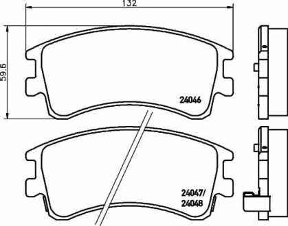 Тормозные колодки передние дисковые TEXTAR T2404601