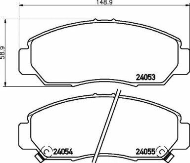 A_Тормозные колодки HONDA Accord/FR-V "F "01>> TEXTAR T2405301