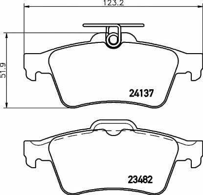 Тормозные колодки задние дисковые TEXTAR T2413701 (фото 1)