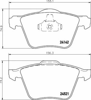 Тормозные колодки передние дисковые TEXTAR T2414201