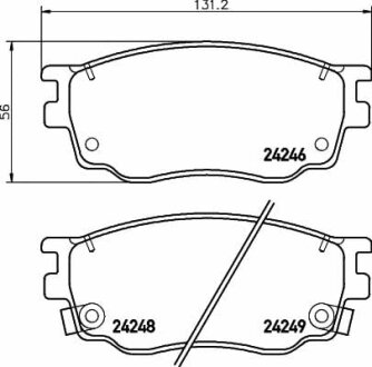 A_Тормозные колодки MAZDA 6 "F "00-16 TEXTAR T2424601
