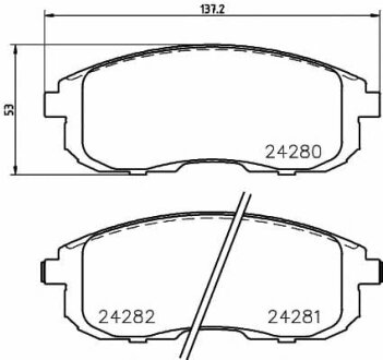 Тормозные колодки передние дисковые TEXTAR T2428001