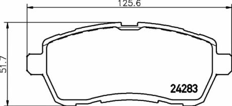 Тормозные колодки FORD Fiesta "F "08>> TEXTAR T2428302