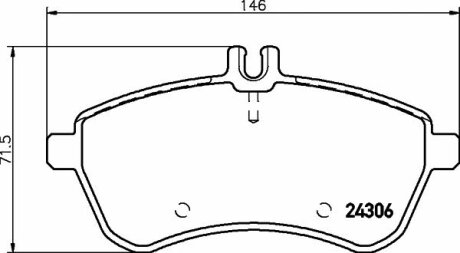 Тормозные колодки MERCEDES C(W204)/E(W212)/SLK(R172) "F "07>> TEXTAR T2430601