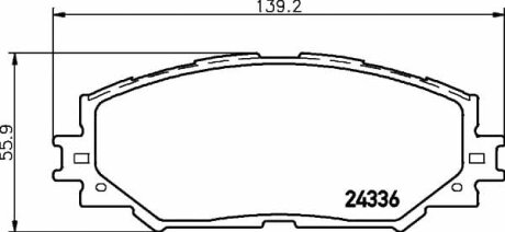 Тормозные колодки LEXUS/SUBARU/TOYOTA HS/Trezia/Corolla/Rav4 "F "04>> TEXTAR T2433601