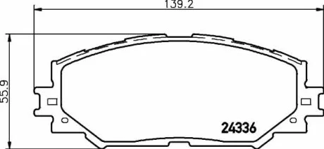 Тормозные колодки передние дисковые TEXTAR T2433601