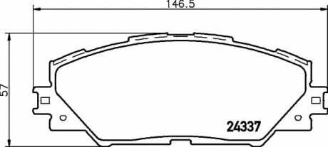 Тормозные колодки передние дисковые TEXTAR T2433701
