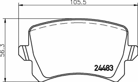 Тормозные колодки VW Passat/Tiguan "R "05>> TEXTAR T2448301