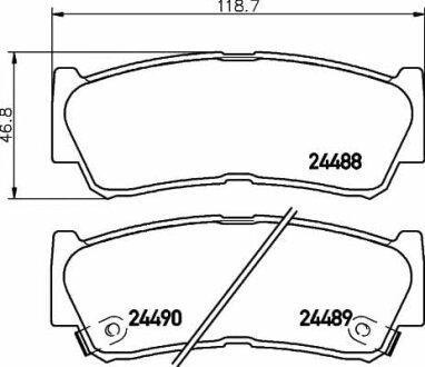 Гальмівні колодки задні дискові TEXTAR T2448801