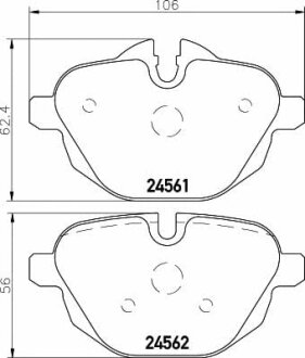 Тормозные колодки передние дисковые TEXTAR T2456101