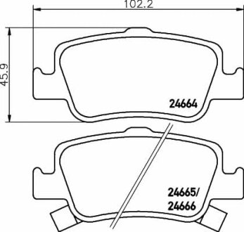 Тормозные колодки задние дисковые TEXTAR T2466401