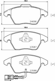 Тормозные колодки передние дисковые TEXTAR T2469602