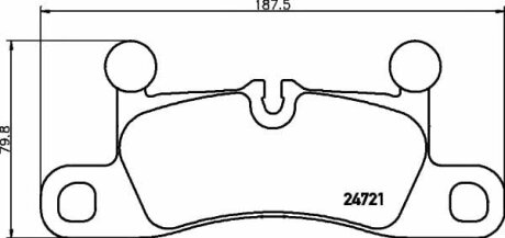Тормозные колодки PORSCHE/VW Cayenne/Touareg S=17,2mm "R "10>> TEXTAR T2472101