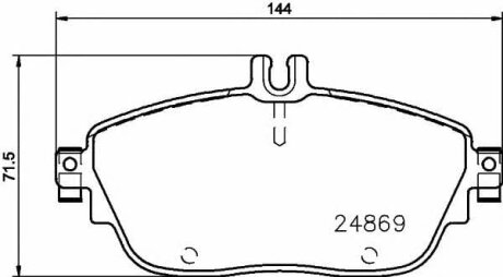 Тормозные колодки INFINITI/MERCEDES Q30/QX30/B(W246)/CLA(C117) "F "11>> TEXTAR T2486901