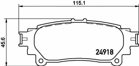 Тормозные колодки задние дисковые TEXTAR T2491801