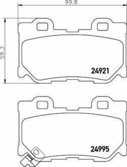 Тормозные колодки передние дисковые TEXTAR T2499501
