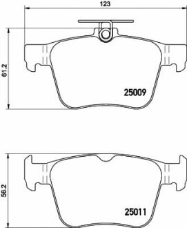 Тормозные колодки задние дисковые TEXTAR T2500901