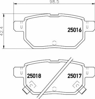 Тормозные колодки ASTON MARTIN/GREAT WALL/SUBARU/TOYOTA Cygnet/Hover/Trezia/Auris "05>> TEXTAR T2501601