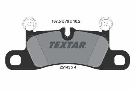 Тормозные колодки PORSCHE Cayenne \'\'2.9/4.0 "R "17>> TEXTAR T2514301