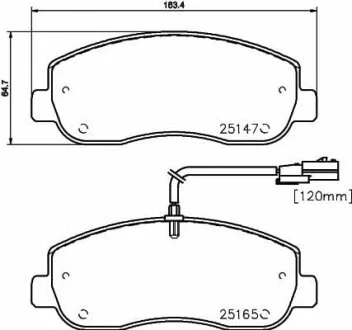 Тормозные колодки передние дисковые TEXTAR T2514701