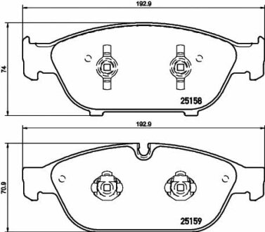 Тормозные колодки передние дисковые TEXTAR T2515802