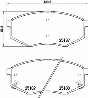 Тормозные колодки передние дисковые TEXTAR T2518701